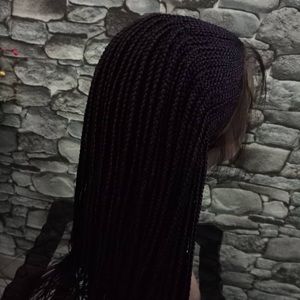 Hand braided cornrow wig